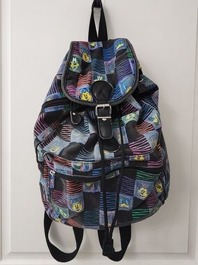 Vintage 90s Walt Disney World Mickey & Friends Drawstring Backpack